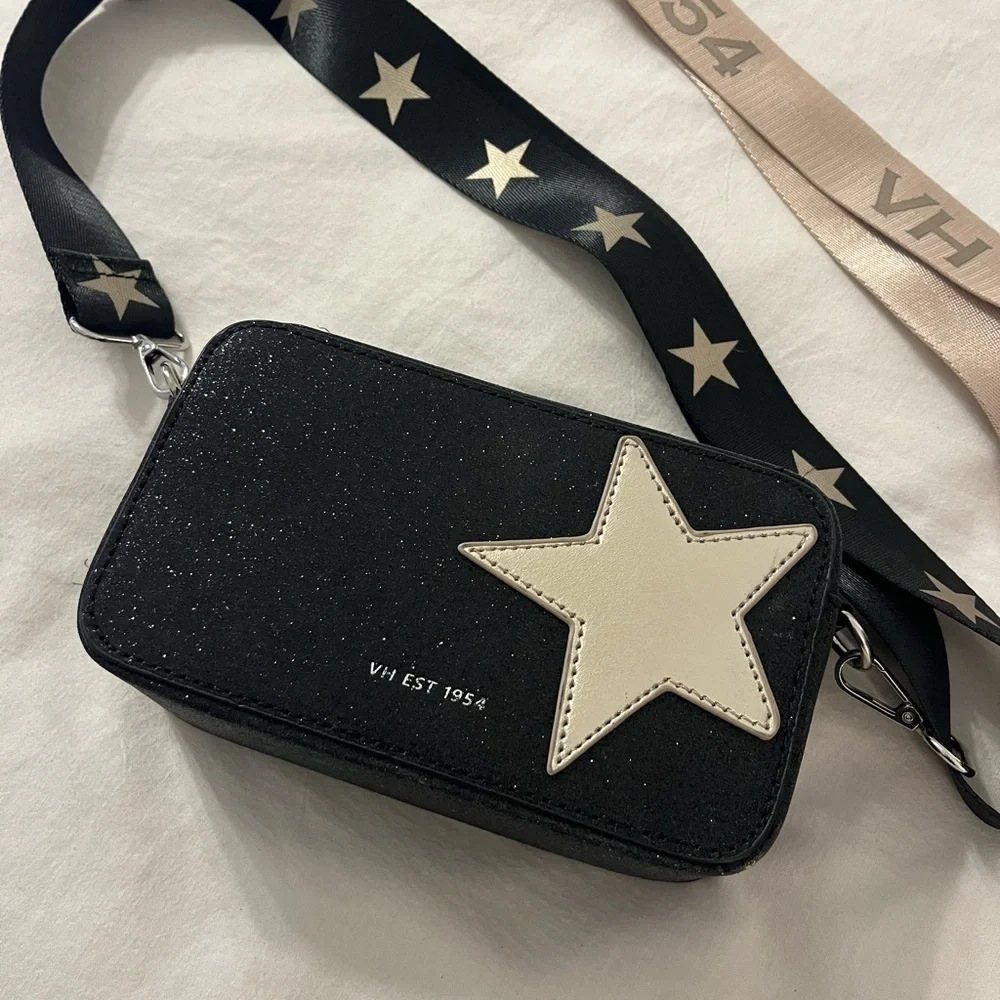 Vintage Havana Star Crossbody Purse with Two Straps - Picture 2 of 4